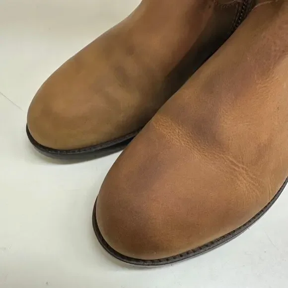 VERY GOOD Boden Knee High 14" Brown Leather Flexible riding boots 8 US / 39 EU - Picture 8 of 13